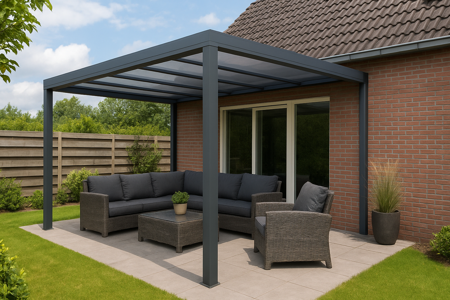 Foto bij Waar moet je op letten bij het plaatsen van een terrasoverkapping?